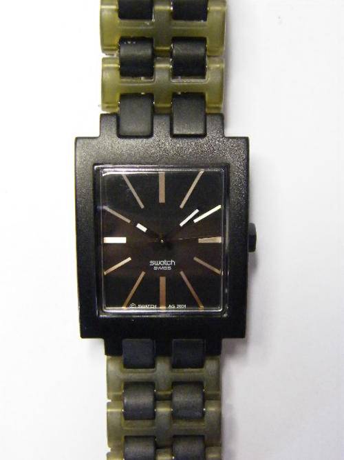 Swatch AG2001 Mens Square Watch - Working Condition - as per photo