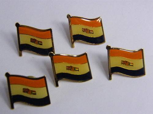 Lot of 5 Old SA Flag Pins - as per photo
