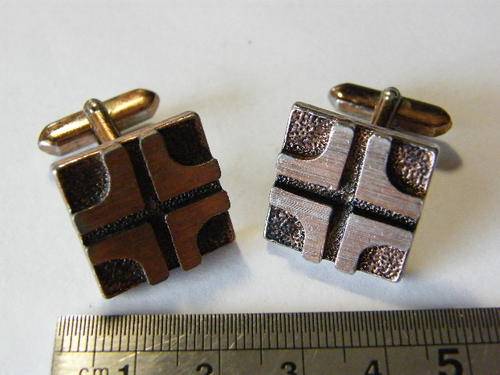 Pair of copper colour cufflinks