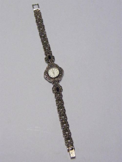 Marcasite Ladies watch - Le Chat - quartz - working as per photo