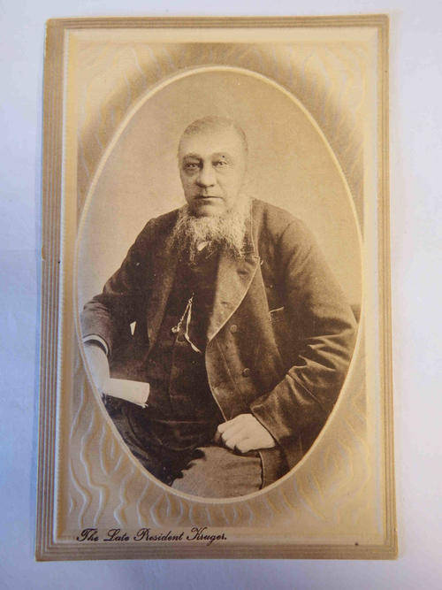Unused President Kruger postcard issued shortly after his death in 1904