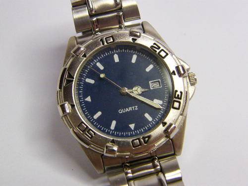 Quartz Mens Watch with Blue Dial - as per photo