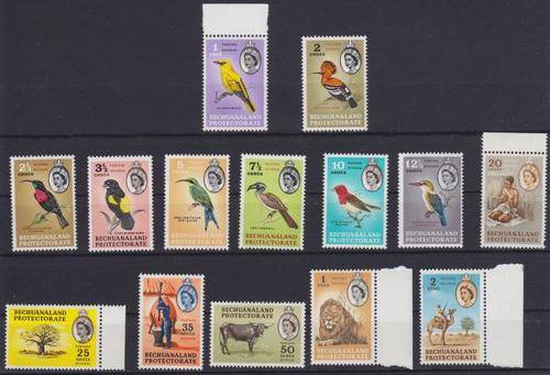 Bechaunaland - Lot of 14 New Definitive Issue Unhinged Mint Stamp Set, SACC 164-177 - as per scan
