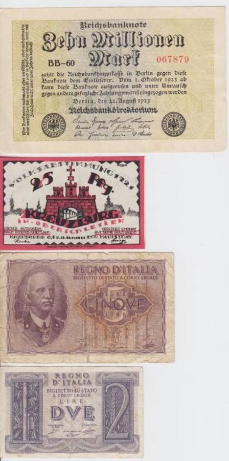 Lot of 18 International Banknotes - as per scan