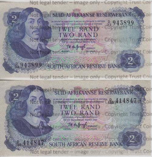 TE de Jongh Pair of 2nd & 3rd Issue R2 notes - excellent condition - as per photo
