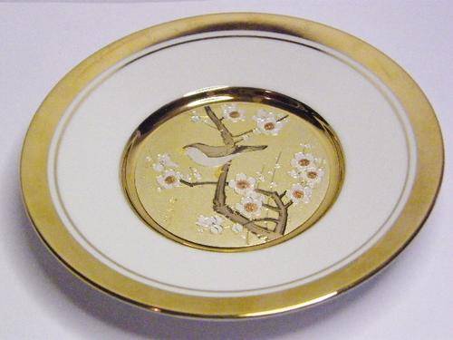 EARLY SPRING Japanese Floral Calendar Chokin Plate - 1983 Japan - as per photo