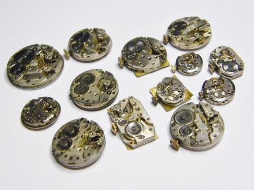 Lot of 13 Mechanical Watch Movements - All Vintage, Some Working - as per photo