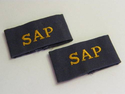 Pair of SA Police Dark Blue Slip on Titles - as per photo