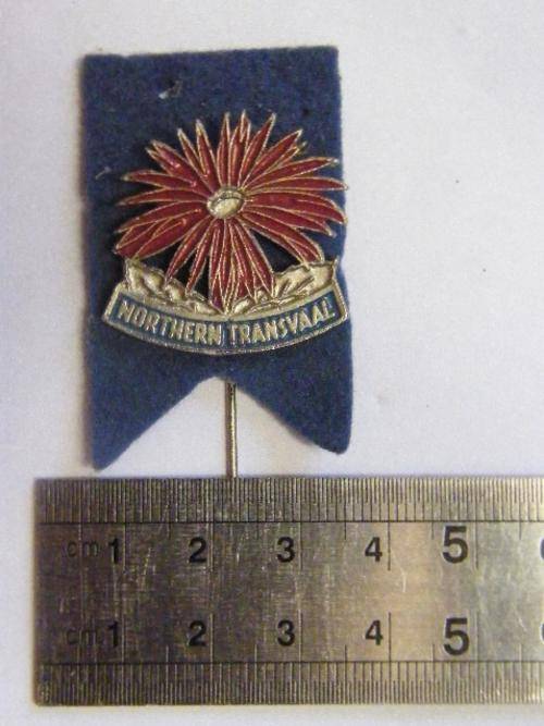 Vintage Northern Transvaal pin badge - as per photo