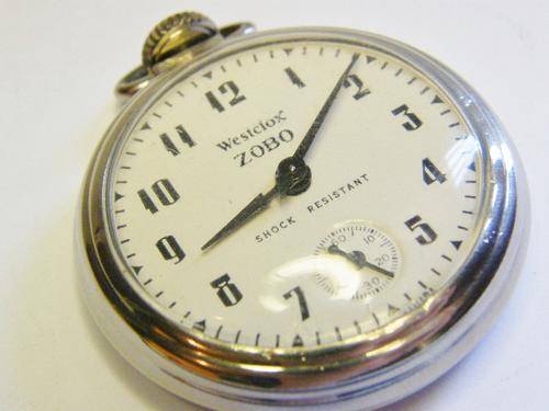 Westclox Zobo pocket watch - working - as per photo