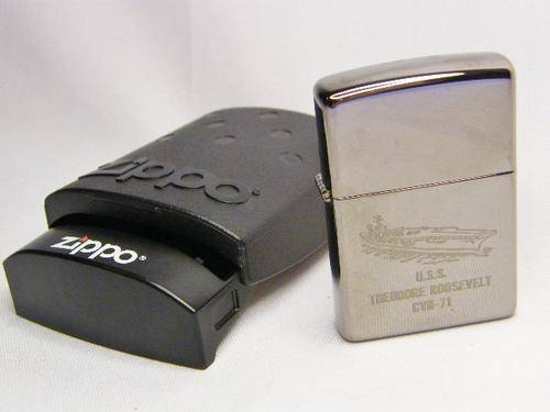 Zippo - USS Theodore Roosevelt ship - new & unused in Zippo case - as per photo