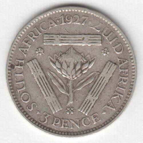 1927 SA Union 3d tickey @ crazy R1 start - as per photo