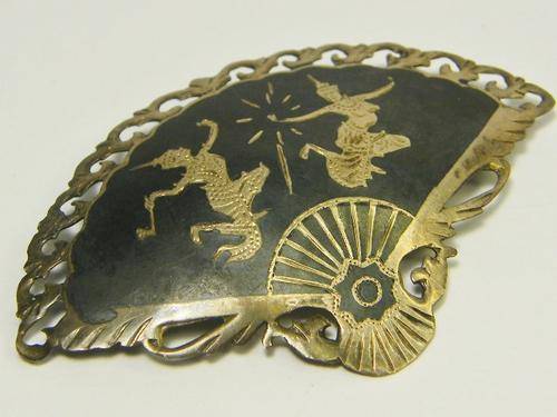 Vintage sterling silver SIAM brooch - as per photo