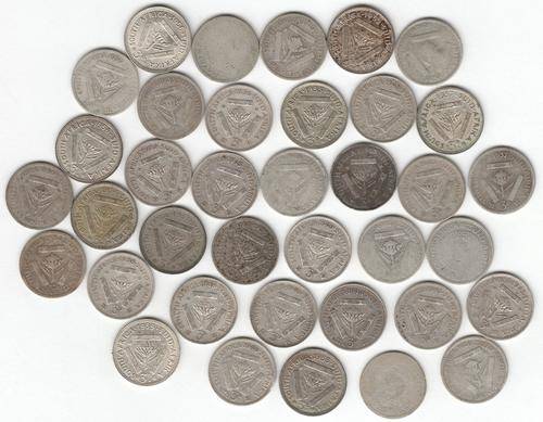 SA Union - lot of tickeys 1923 - 1959 ( no 1931 ) - as per photo