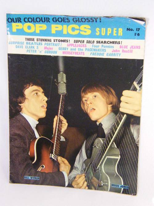 Pop Pics Super no 17 magazine with Bill Wyman and Brian Jones - as per photo