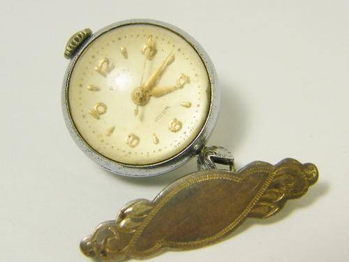 Vintage Rotary Nurse's fob watch with sterling silver brooch - working - as per photo