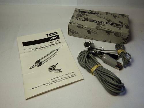 Vintage Electret Condenser microphone with shielded cable in original box