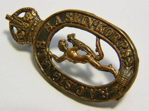 SA Signal corps cap badge - as per photo