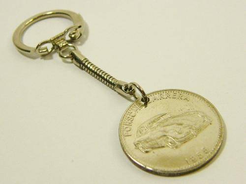 1955 Porsche Carrera Shell sportwagen token keyring - as per photo