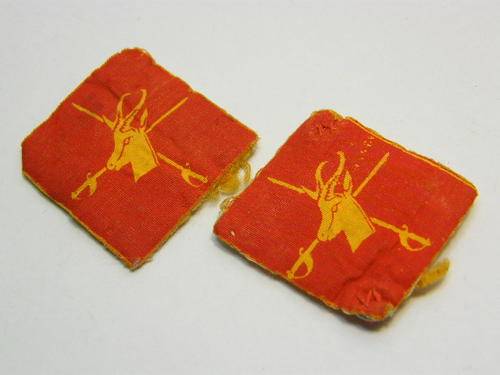 Pair of SA Army cadet corps cloth badges - as per photo