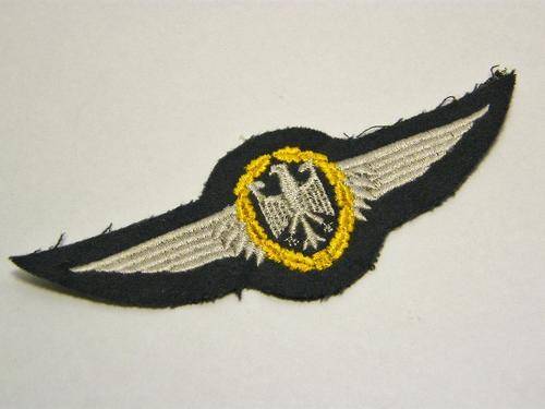 West German Air Force pilot wings - 1st class - as per photo