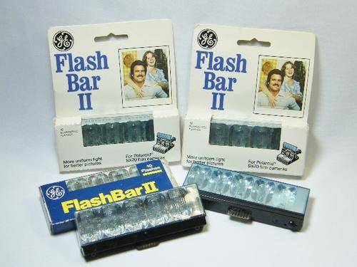 Flashbar 2 - 3 new cartridges & one with 1 / 5 used - for polaroid 5 x 70 cameras - as per photo