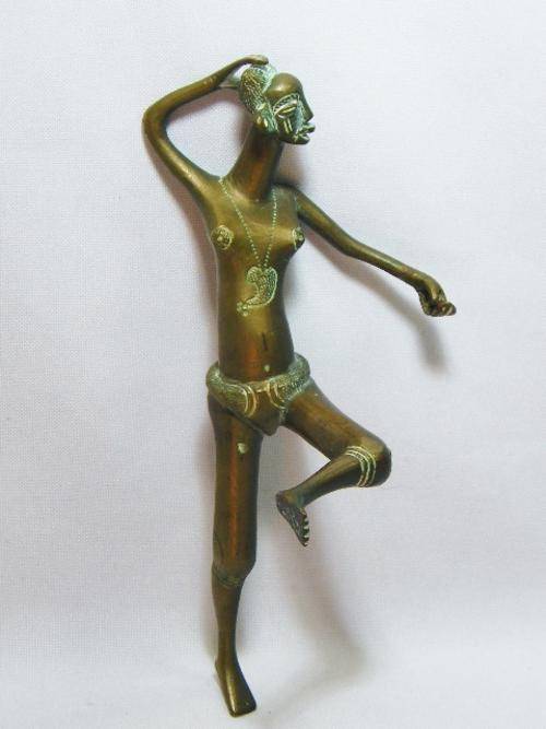 Vintage African brass dancing figurine - as per photo