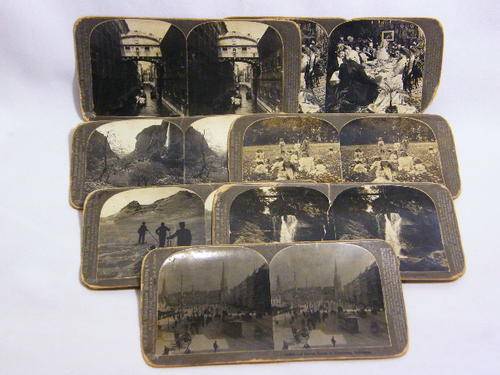 Lot of 7 Stereoscope viewer cards published by The Fine Art Photographers Publishing Co. as per scan