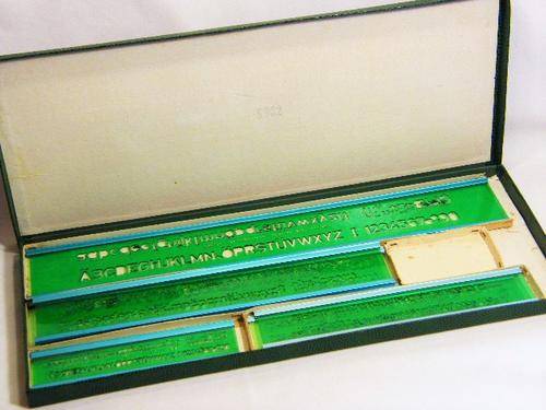 Vintage Faber Castell alpha numerical stencil set - as per photo