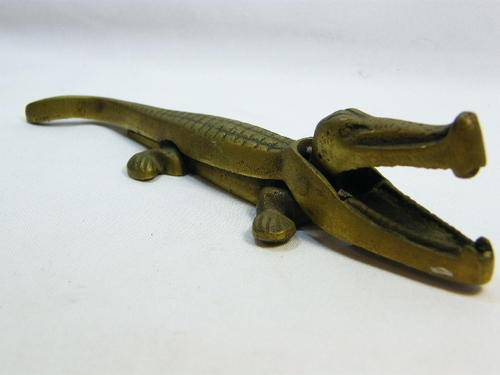 Vintage brass alligator nutcracker - as per photo