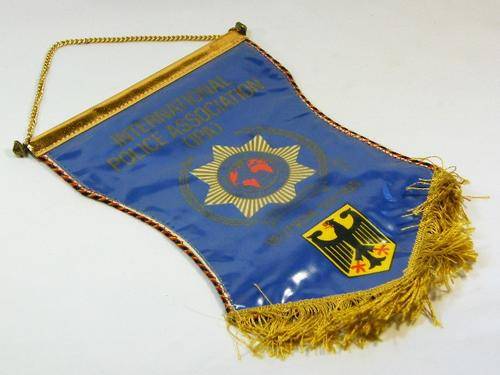 International Police Association German section souvenir flag - @ CRAZY R1 start