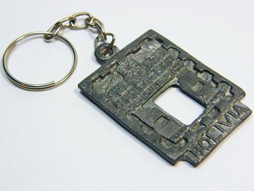 Antique Bolivia casted lead medallion with keychain - BIGBIGSALE