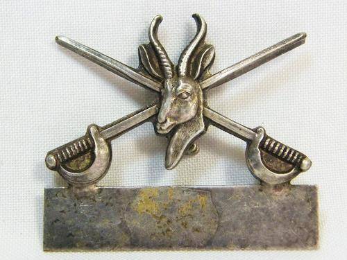 SA Army Souvenir sweetheart badge with plate for name / message - unusual type - sold in canteens