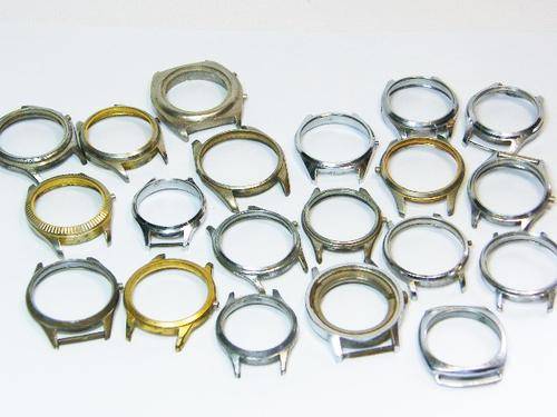 Lot of 20 vintage mens watch cases - no glass - no backplates - as per photo