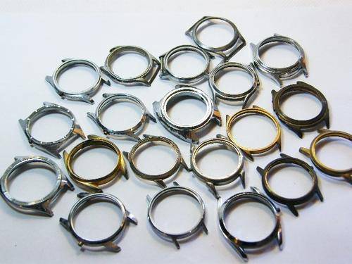 Lot of 20 vintage mens watch cases - no glass - no backplates - as per photo