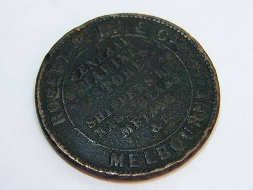 Australia 1857 Robert Hyde and Co. Peace and Plenty one penny token - as per photo