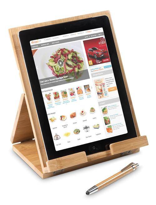 Bamboo Chef Tablet Or Recipe Book Stand