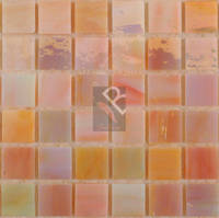 3mm Opal Glass Mosaic Peach - 96x96mm