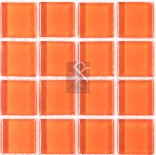 Crystal Glass Mosaic Pure Orange Crafts craft mosaics