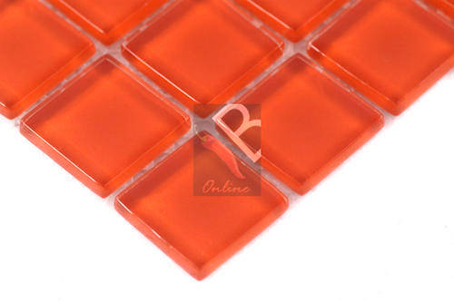 Crystal Glass Mosaic Pure Orange Crafts craft mosaics