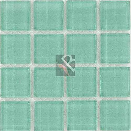 Crystal Glass Mosaic Ice Blue  23x23mm x 4mm