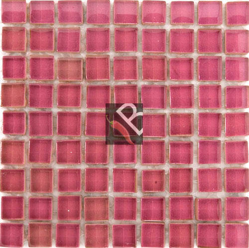 Crystal Glass Mosaic Pink Plum  - 10mm