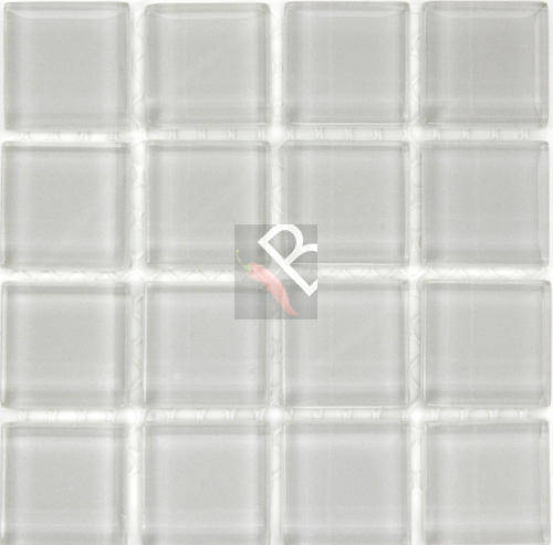 Smooth Crystal Glass Mosaic Brown Grey (Taupe) 23 x 23 x 4mm