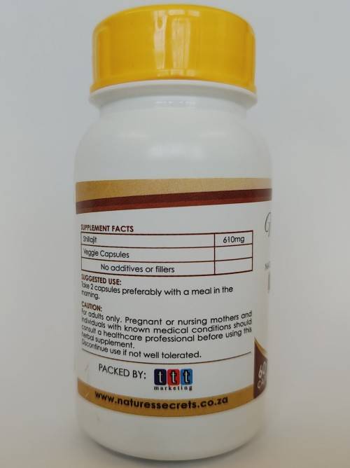 Shilajit - Himalayan resin powder in vegan capsules