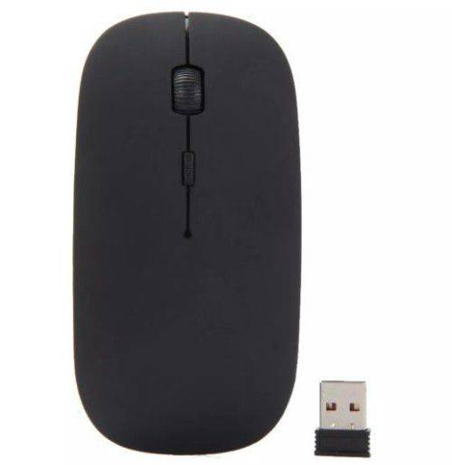 JIE XIN Wireless Mouse Slim - A100 Black