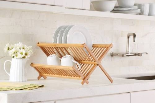 Bamboo 2-Tier Dish Drying Rack