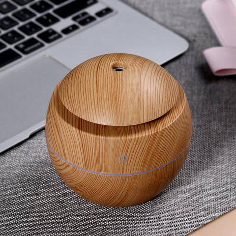 Wooden Ultrasonic Aromatherapy Humidifier - Brown