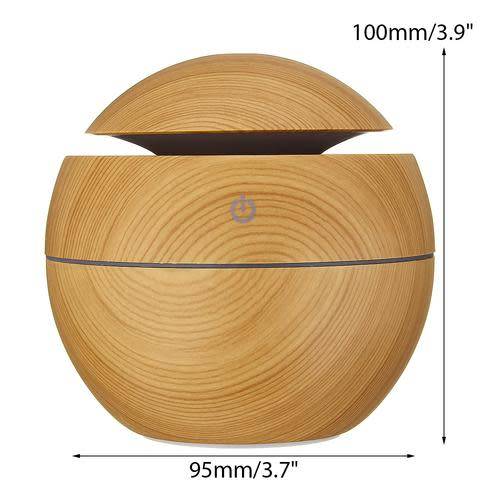 Wooden Ultrasonic Aromatherapy Humidifier - Brown