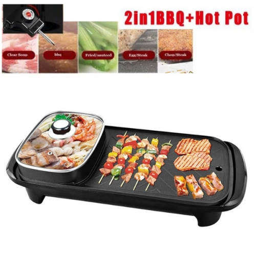 2 in 1 Electrical Barbecue Hotpot