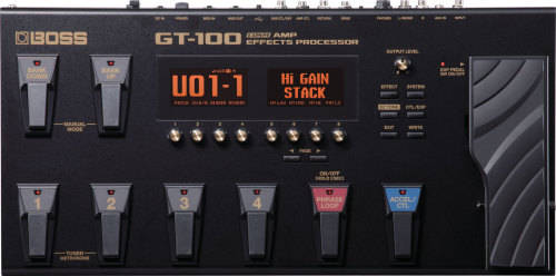 BOSS GT-100 RUGGED FLOOR MULTI EFFECTS WITH `COSM` TECHNOLOGY